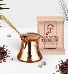 Kişiye Özel İkili İsimli Türk Kahvesi Fincanı Bakır Cezve ve Türk Kahvesi Seti-13
