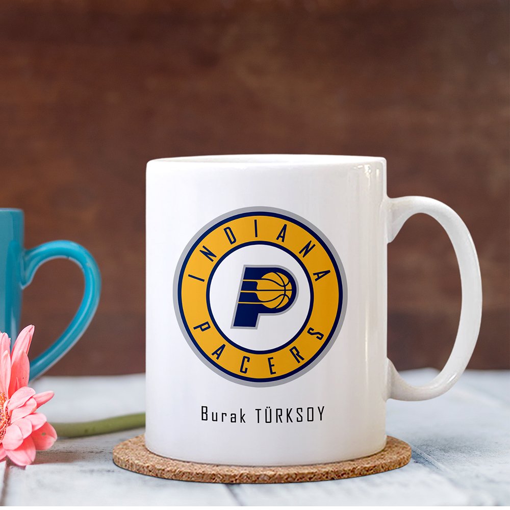 Kişiye Özel NBA Indiana Pacers Beyaz Kupa Bardak
