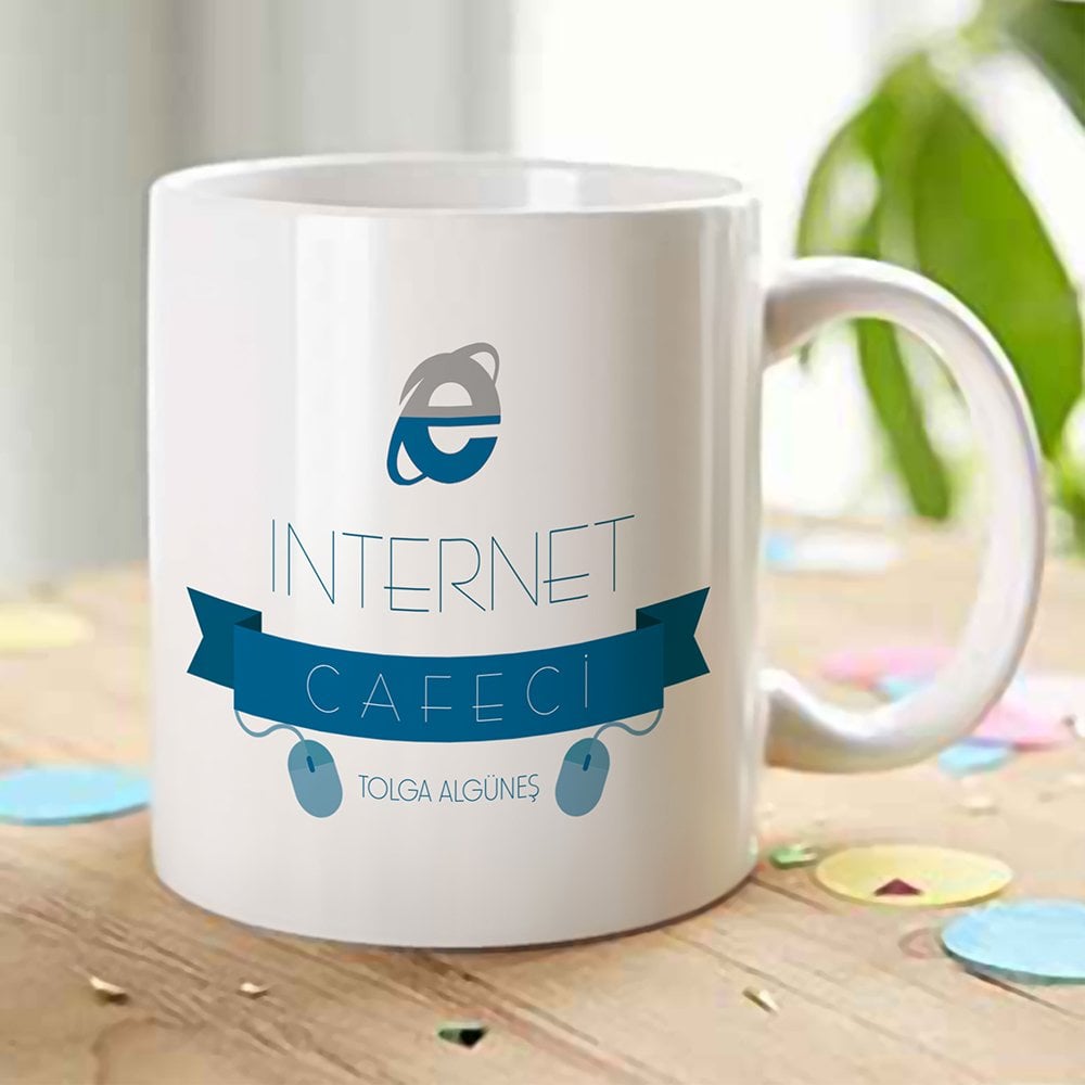Kişiye Özel Mesleki Internet Cafeci Beyaz Kupa Bardak - 3
