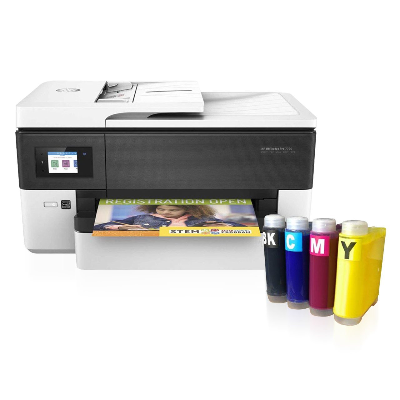 HP Officejet Pro 7720 Fotokopi + Faks + Tarayıcı + Wi-Fi + Airprint + A3 Yazıcı Y0S18A ve Bitmeyen Kartuş Sistemi