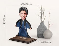 BK Gift Kişiye Özel Extreme Sport Karikatürlü Ahşap Biblo-1 , Arkadaşa Hediye , Sevgiliye Hediye, Kişiye Özel Biblolar