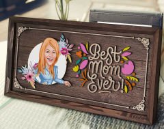 BK Gift Özel Yapım Kabartma Figür Temalı Karikatür Anneler Günü Meşe Ağacı Ahşap Tablo, Anneler Günü Hediyesi, Anneye Hediye-3