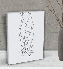 BK Gift Yatak Odası Konseptli  Dekoratif Mini Kanvas Tablo 15x20cm-16