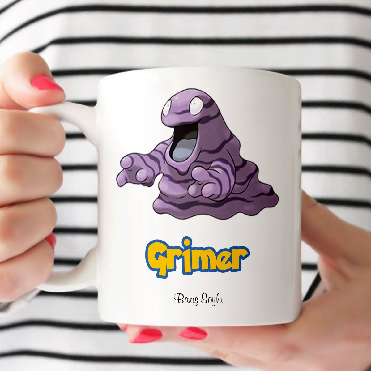 Kişiye Özel Pokemon Grimer Beyaz Kupa Bardak