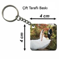 Sub.Kare Metal Anahtarlık 4x4 cm