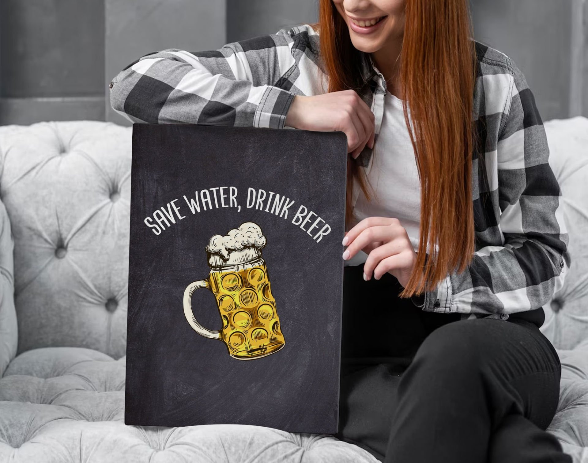 BK Gift  Beer Tasarımlı Kanvas Tablo-2 70x100cm Ev Dekorasyonu, Ev Hediyesi