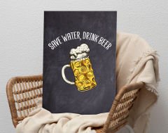 BK Gift  Beer Tasarımlı Kanvas Tablo-2 70x100cm Ev Dekorasyonu, Ev Hediyesi