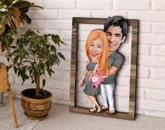 BK Gift Kişiye Özel Bebek Süprizi Karikatürlü 3D Ahşap Tablo, Sevgiliye Hediye, Arkadaşa Hediye, Yıl Dönümü Hediyesi, Doğum Günü Hediyesi-1