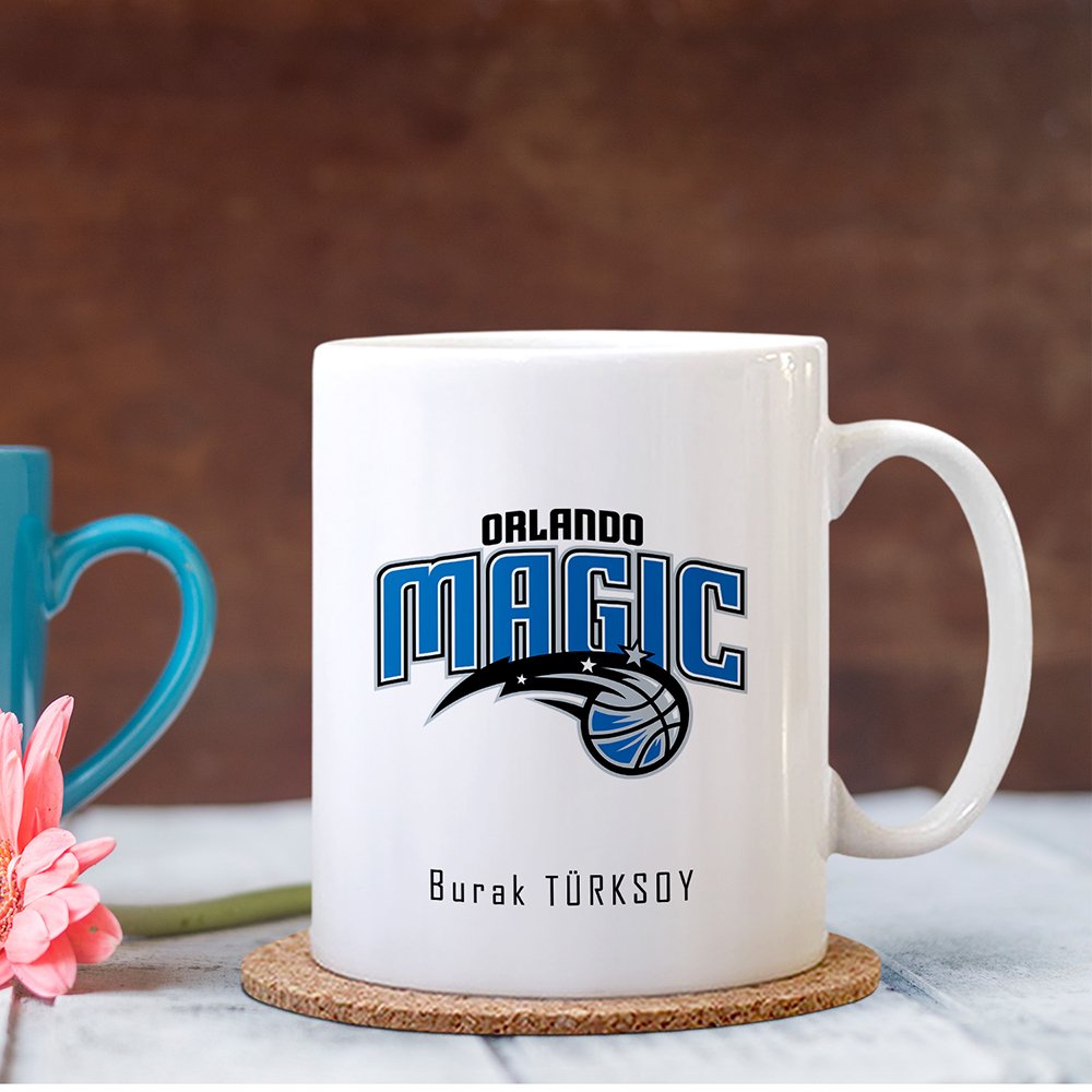 Kişiye Özel NBA Orlando Magic Beyaz Kupa Bardak