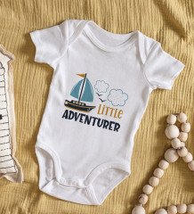 BK Kids Little Adventurer Tasarımlı Bebek Body Zıbın - Model 1
