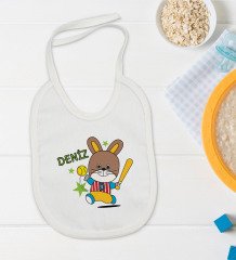 BK Kids Kişiye Özel İsimli Bebek Body Zıbın ve Mama Önlüğü Hediye Seti - Model 12