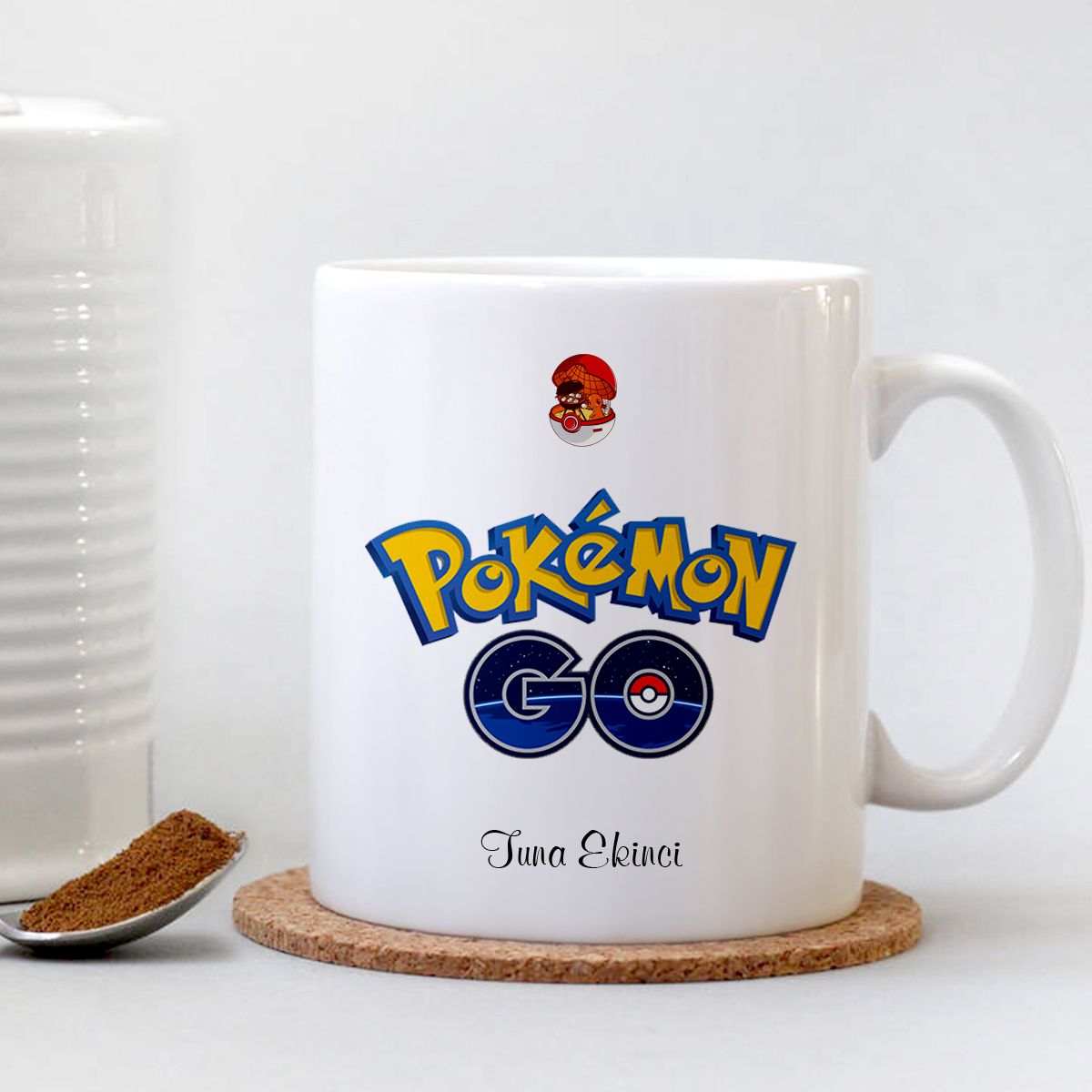 Kişiye Özel Pokemon Beyaz Kupa Bardak - 001