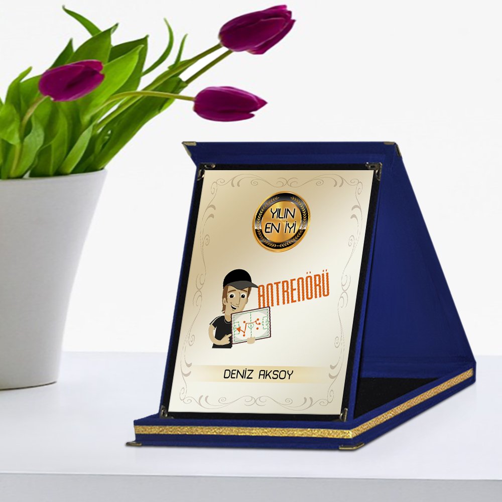 Kişiye Özel Yılın En İyi Antrenörü Lacivert Plaket Ödülü - 1