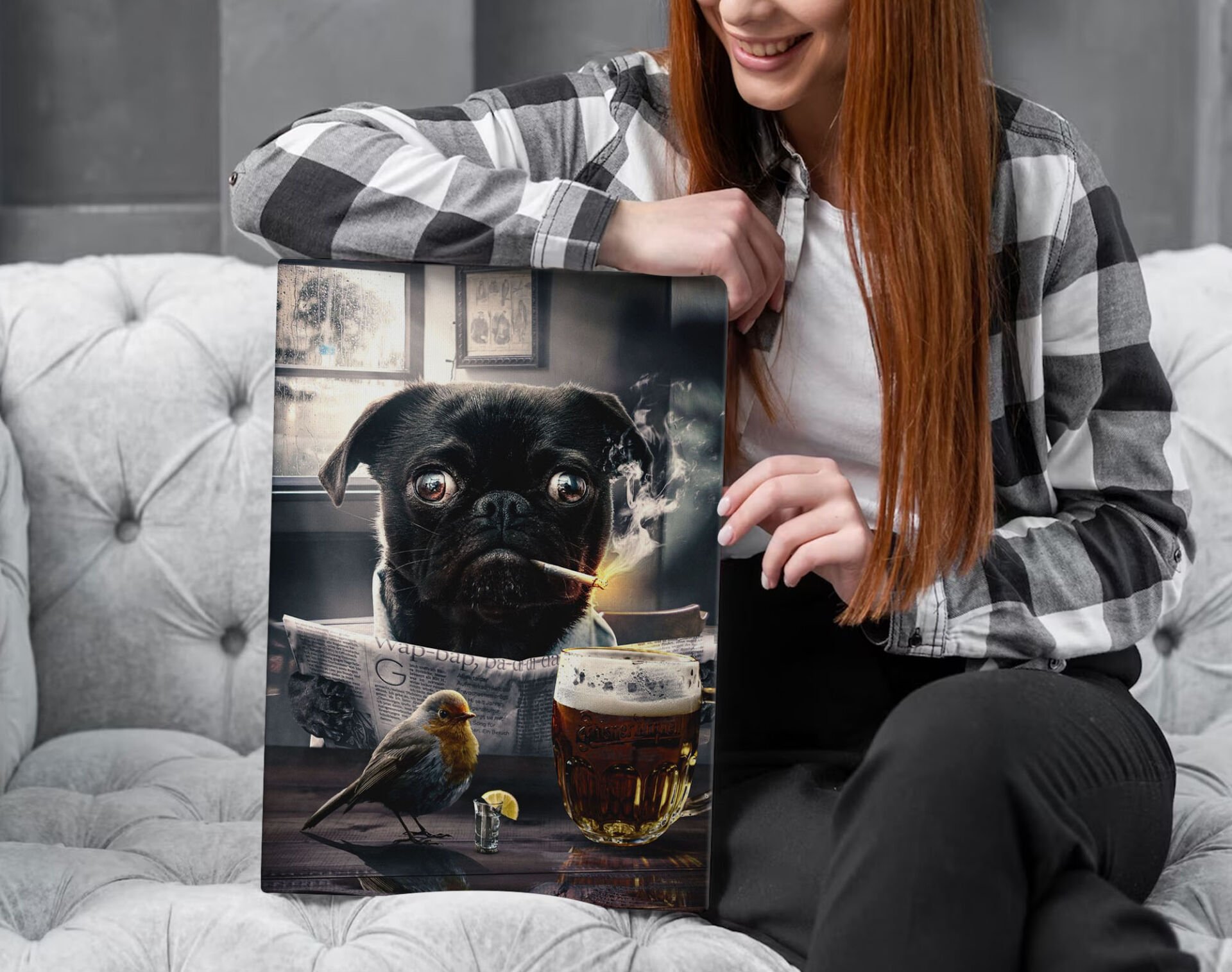 BK Gift  Beer Tasarımlı Kanvas Tablo-3 70x100cm Ev Dekorasyonu, Ev Hediyesi