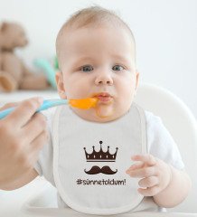 BK Kids Sünnet Oldum Tasarımlı Bebek Body Zıbın ve Mama Önlüğü Hediye Seti - Model 1