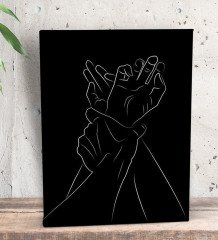 BK Gift Yatak Odası Konseptli  Dekoratif Mini Kanvas Tablo 15x20cm-25