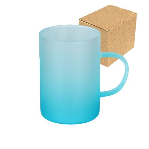 Sublimasyon Buzlu Mavi Çay Fincanı - Kutulu