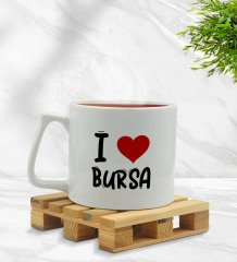 BK Gift I Love Şehir Serisi Middle Beyaz Kupa Bardak