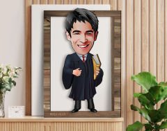 BK Gift Kişiye Özel Erkek Avukat Karikatürlü 3D Ahşap Tablo, Sevgiliye Hediye, Arkadaşa Hediye, Yıl Dönümü Hediyesi, Doğum Günü Hediyesi-1