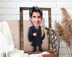 BK Gift Kişiye Özel Erkek Avukat Karikatürlü 3D Ahşap Tablo, Sevgiliye Hediye, Arkadaşa Hediye, Yıl Dönümü Hediyesi, Doğum Günü Hediyesi-1