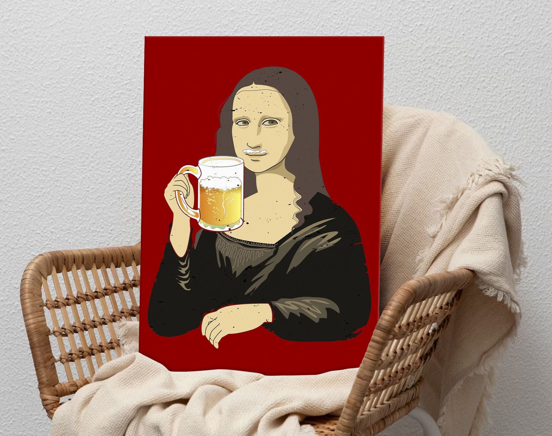 BK Gift  Beer Tasarımlı Kanvas Tablo-4 30x50cm Ev Dekorasyonu, Ev Hediyesi