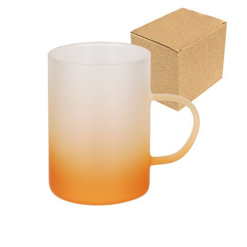 Sublimasyon Buzlu Turuncu Çay Fincanı - Kutulu