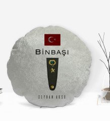 Kişiye Özel İsimli Binbaşı Tasarımlı Dekoratif Kırlent Yastık-1
