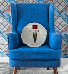 Kişiye Özel İsimli Binbaşı Tasarımlı Dekoratif Kırlent Yastık-1