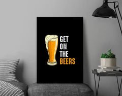 BK Gift  Beer Tasarımlı Kanvas Tablo-5 70x100cm Ev Dekorasyonu, Ev Hediyesi
