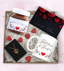BK Gift Sevgiliye Özel Hediye Seti-2, Sevgililer Günü Hediyesi, Yıl Dönümü Hediyesi, Nutella 400gr., Doğum Günü Hediyesi