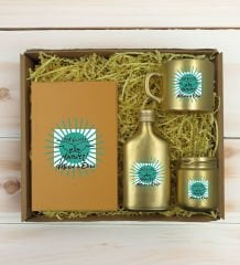 BK Gift Kişiye Özel İsimli DTF Best Friend Temalı Gold Defter & Kahve Fincanı & Kolonya & Mum Hediye Seti-1, Arkadaşa Hediye, Doğum Günü Hediyesi