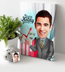 Kişiye Özel Bay CEO Karikatür Kanvas Tablo (30 x 50 cm.) 1