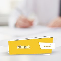 Kişiye Özel Mesleki Mühendis Ahşap Masa İsimliği (Model G2)