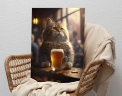 BK Gift  Beer Tasarımlı Kanvas Tablo-6 70x100cm Ev Dekorasyonu, Ev Hediyesi