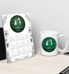 BK Gift Kişiye Özel İsimli Öğretmenler Günü Tasarımlı Kupa Bardak ve Masaüstü 2024 Takvim Hediye Seti - 1, Öğretmene Hediye, Öğretmenler Günü