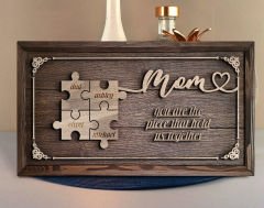 BK Gift Özel Yapım Anneler Günü Kabartma Figür Temalı Meşe Ağacı Tablo, Ev Dekorasyonu, Duvar Dekoru, Anneye Hediye-2