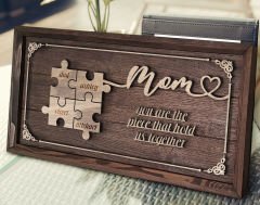 BK Gift Özel Yapım Anneler Günü Kabartma Figür Temalı Meşe Ağacı Tablo, Ev Dekorasyonu, Duvar Dekoru, Anneye Hediye-2