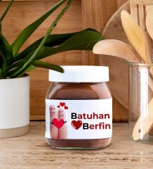 BK Gift Sevgiliye Özel Hediye Seti-6, Sevgililer Günü Hediyesi, Yıl Dönümü Hediyesi, Nutella 400gr., Doğum Günü Hediyesi