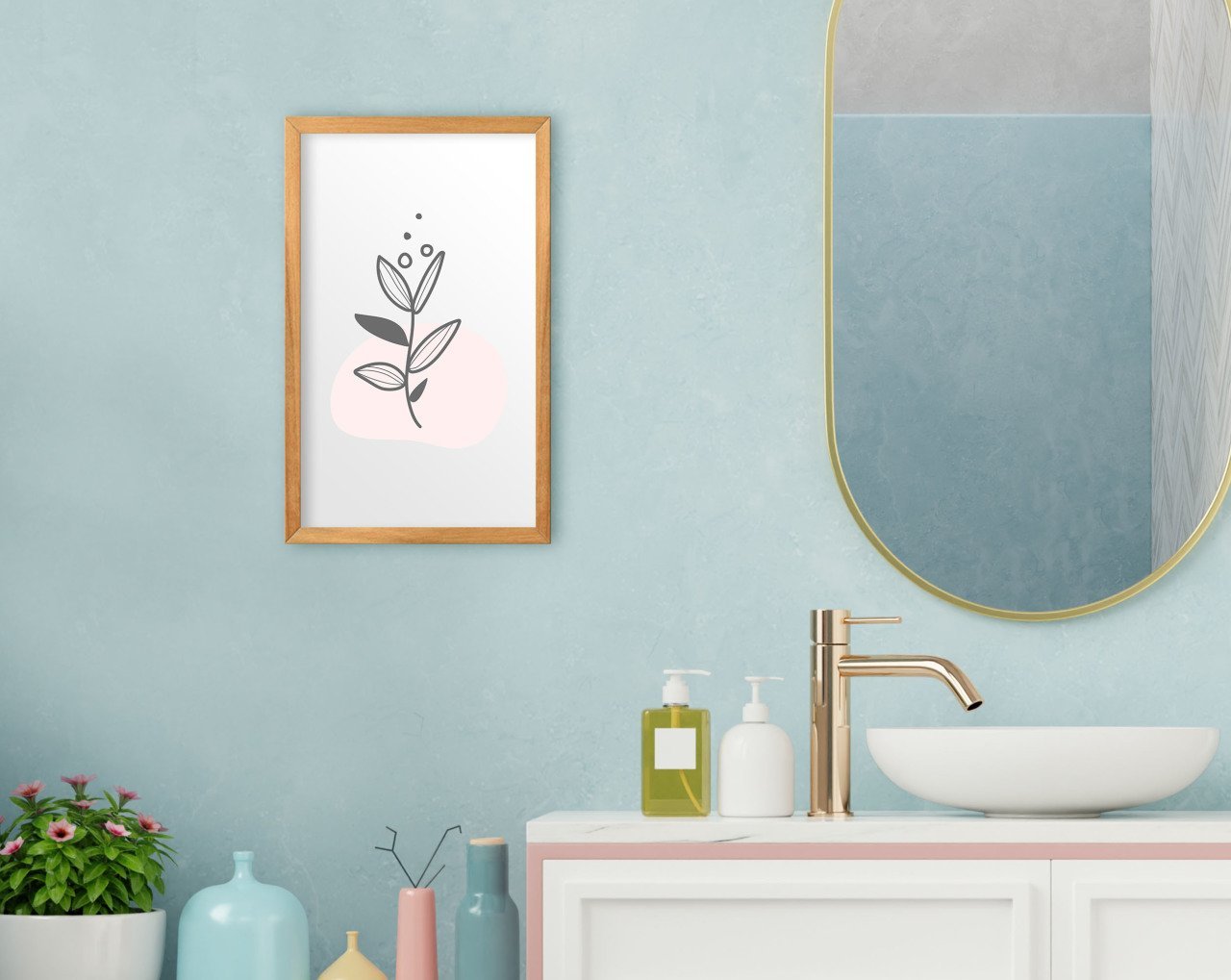 BK Home Banyo Dekoratif Retro Ahşap Tablo-17