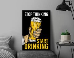 BK Gift  Beer Tasarımlı Kanvas Tablo-7 70x100cm Ev Dekorasyonu, Ev Hediyesi