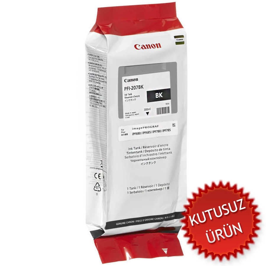 Canon PFI-207BK Siyah Orjinal Kartuş - iPF680 / iPF685 (U) (T10841)