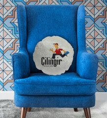 Kişiye Özel İsimli Çilingir Tasarımlı Dekoratif Kırlent Yastık-1