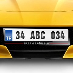 Kişiye Özel Babam Sağolsun Yazılı Plakalık - 1