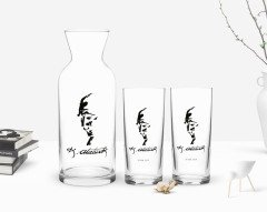 Kişiye Özel Renkli Baskılı Atatürk Temalı İkili Rakı Bardağı ve Karaf Hediye Seti-22
