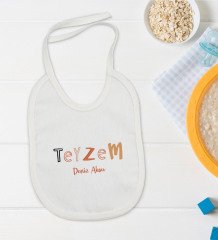BK Kids Kişiye Özel Teyzem Tasarımlı Bebek Body Zıbın ve Mama Önlüğü Hediye Seti - Model 1
