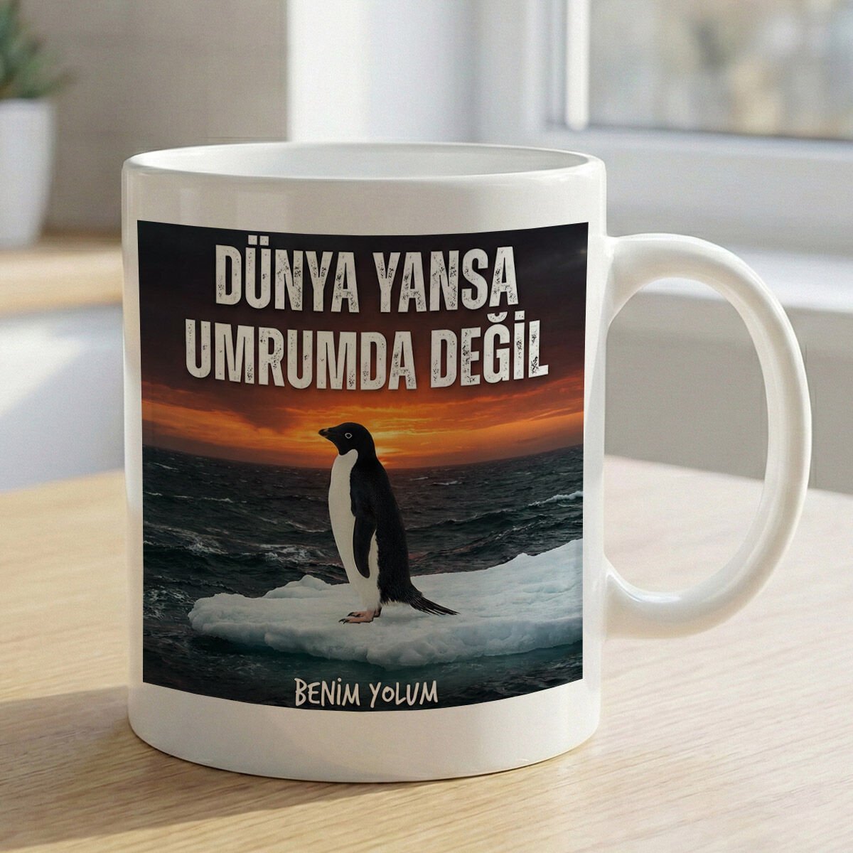 BK Gift Nihilist Penguen Beyaz Kupa Bardak -5, Ofis ve Hediye Kupası, Arkadaşa Hediye