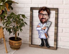 BK Gift Kişiye Özel Erkek Chef Karikatürlü 3D Ahşap Tablo, Sevgiliye Hediye, Arkadaşa Hediye, Yıl Dönümü Hediyesi, Doğum Günü Hediyesi-20