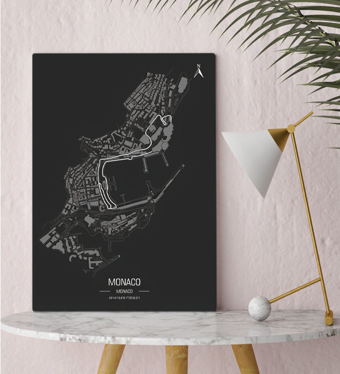 BK Gift Monaco Pist Tasarımlı Kanvas Tablo 30x50cm-1