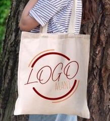 BK Gift Firmalara Özel Logolu Ham Bez Çanta (50 ADET), Toptan Bez Çanta, Logolu Çanta