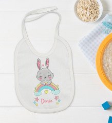 BK Kids Kişiye Özel İsimli Bebek Body Zıbın ve Mama Önlüğü Hediye Seti - Model 16